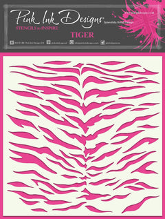 Pink Ink Designs Tiger 7 in x 7 in Stencil-1