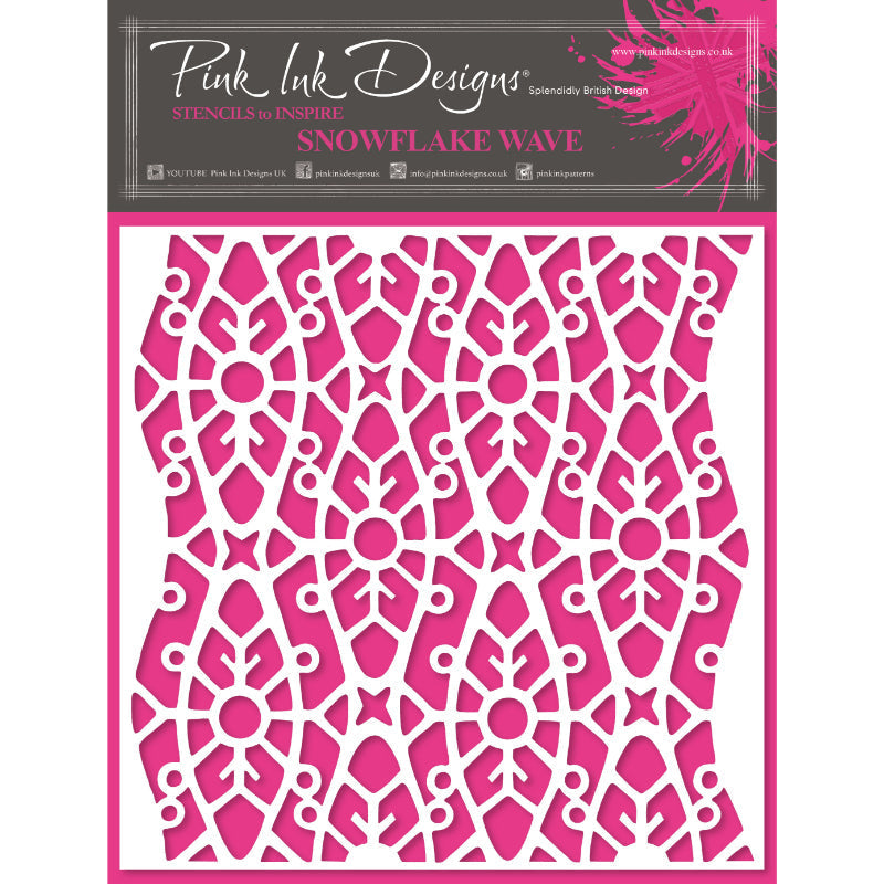 Pink Ink Designs Pochoir Flocon de Neige Vague 7 po x 7 po-1