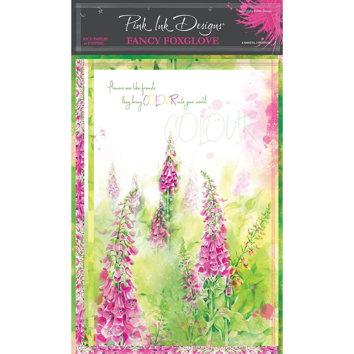 Fancy Foxglove A4 Rice Paper-1