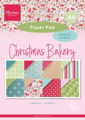 Marianne Design A4 Paper Pad - Christmas Bakery by Marleen-1