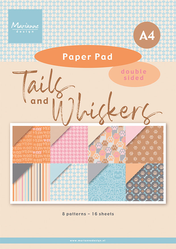 Marianne Design A4 Paper Pad - Tails & Whiskers-1