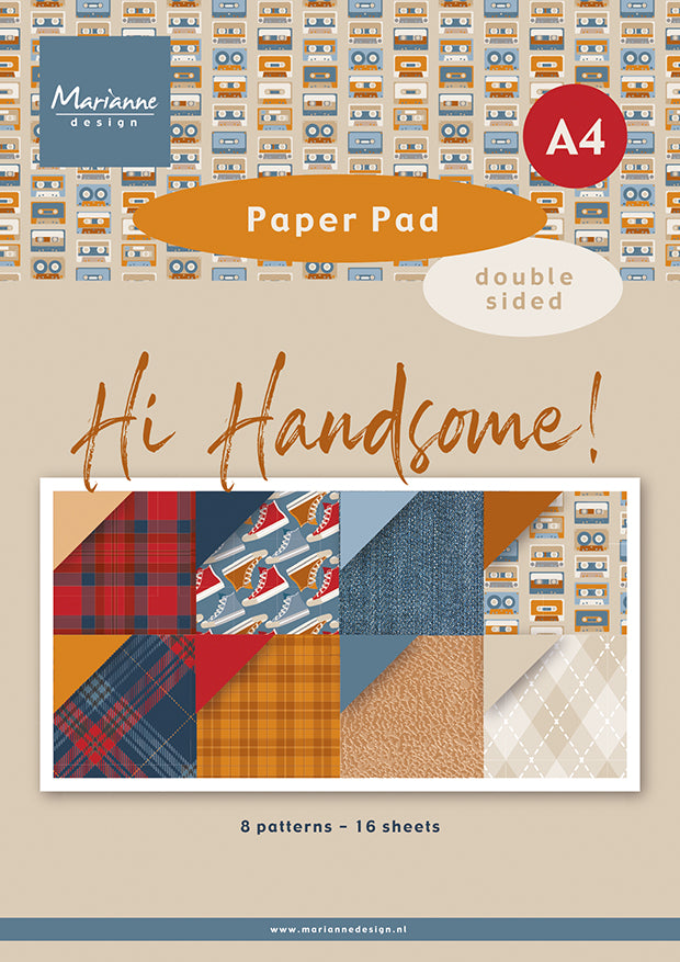 Marianne Design Bloc de Papier A4 - Salut Beau Gosses !-1