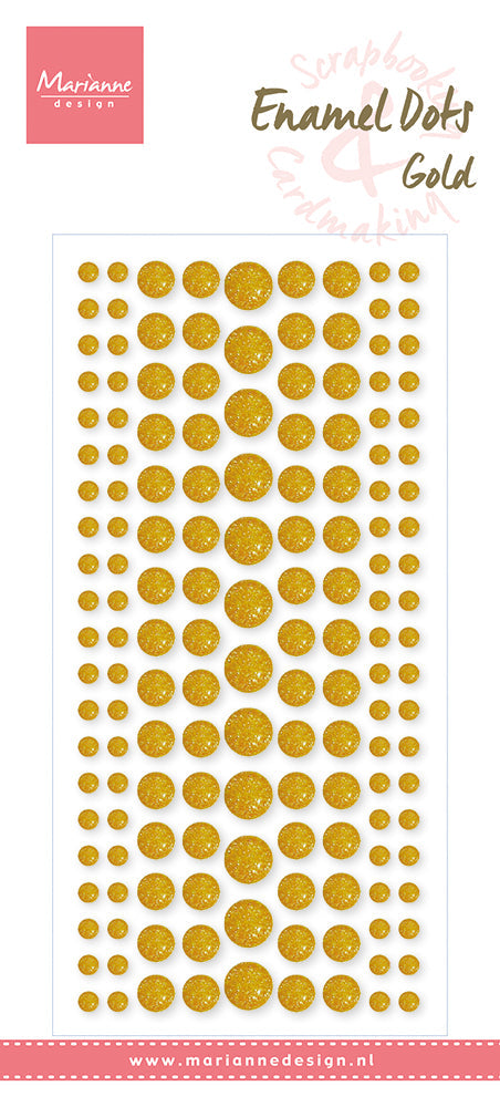 Marianne Design Enamel Dots - Gold Glitter-1