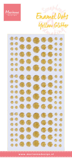 Marianne Design Enamel Dots - Yellow Glitter-1