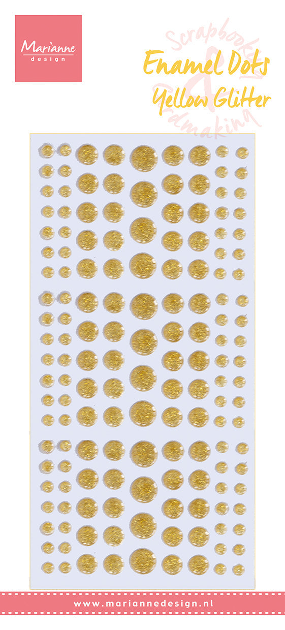 Marianne Design Enamel Dots - Yellow Glitter-1