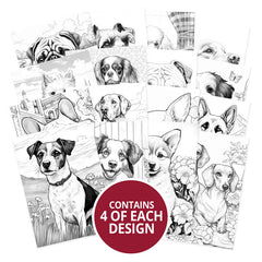 Colouring Pocket Pads - Delightful Dogs-2