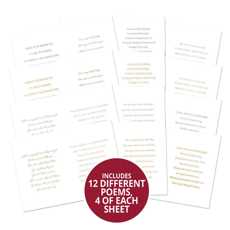 Perfect Verses Foiled Paper Pad - Birthdays-2