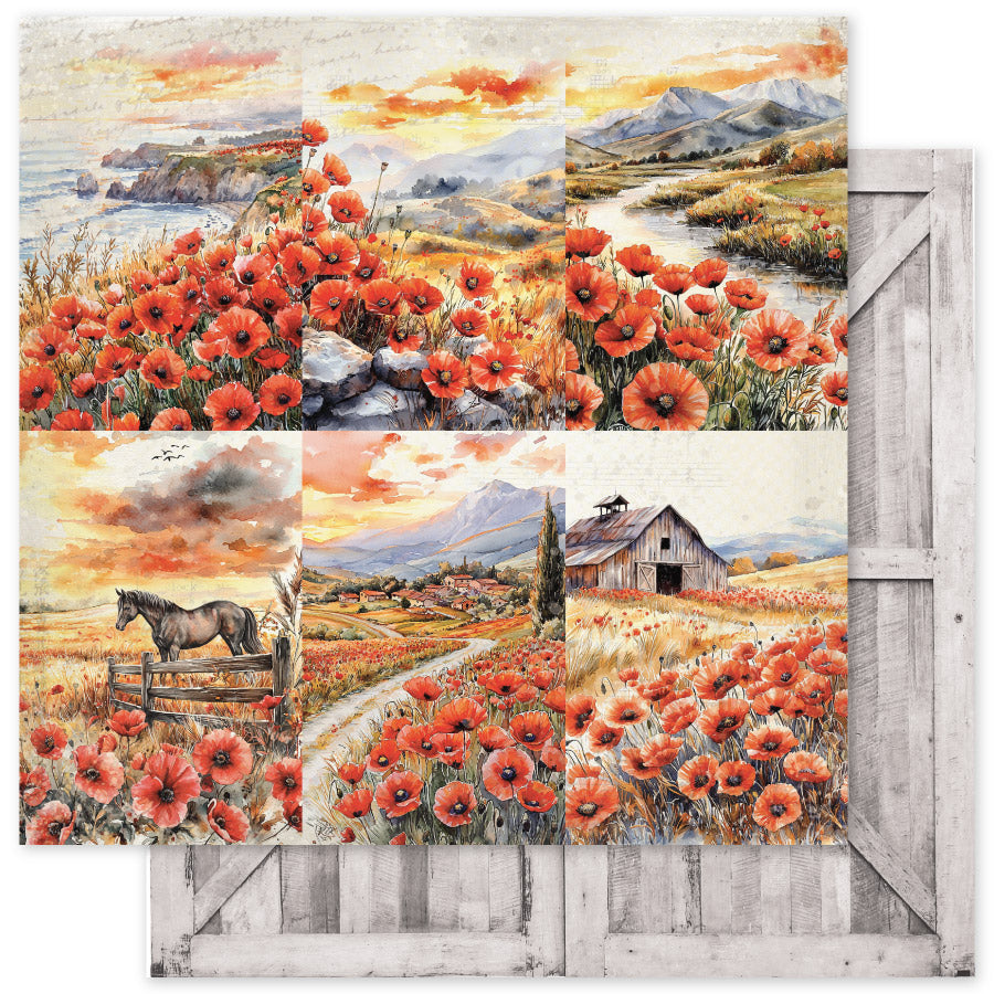 Poppy Garden Basics 12x12 Paper Collection 34644-4