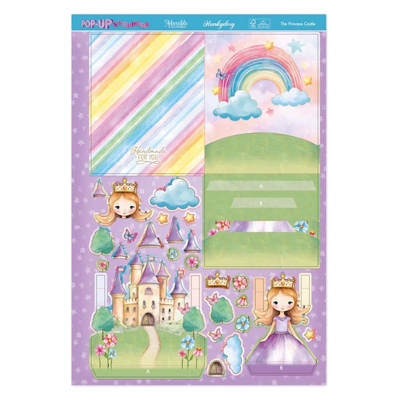 Pop-Up Stepper Cards - The Princess Castle-1