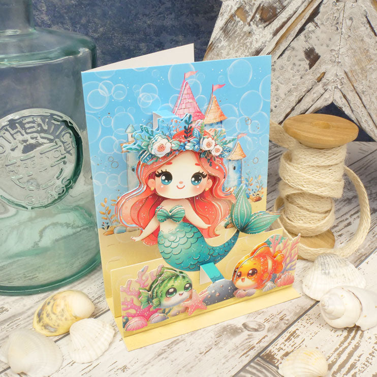 Pop-Up Stepper Card - Mermaid Kingdom-2
