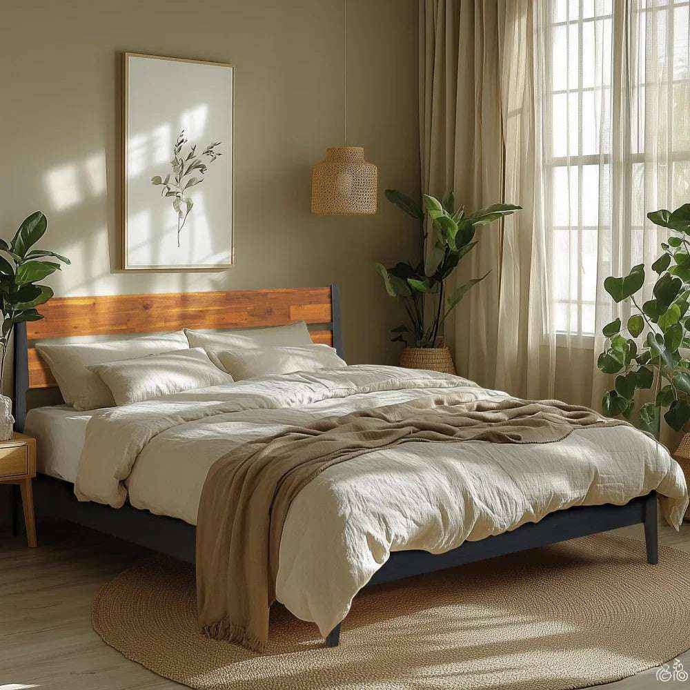 Callisto Solid Wood Bed Frame-3