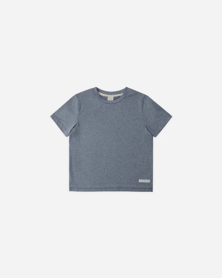 Cove Essential Tee | Heathered Marine | Rylee & Cru-3