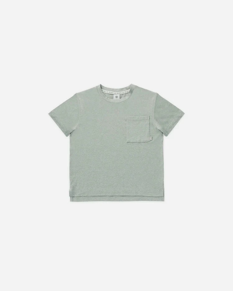 Cove Essential Pocket Tee | Heathered Sea Green | Rylee & Cru-2