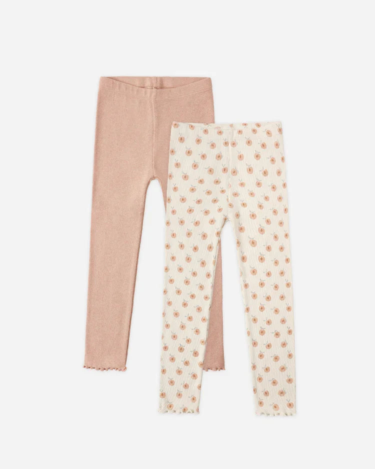 Ribbed Legging Set | Natural & Melon | Rylee & Cru-1