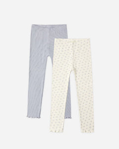 Ribbed Legging Set | Natural & Periwinkle | Rylee & Cru-1