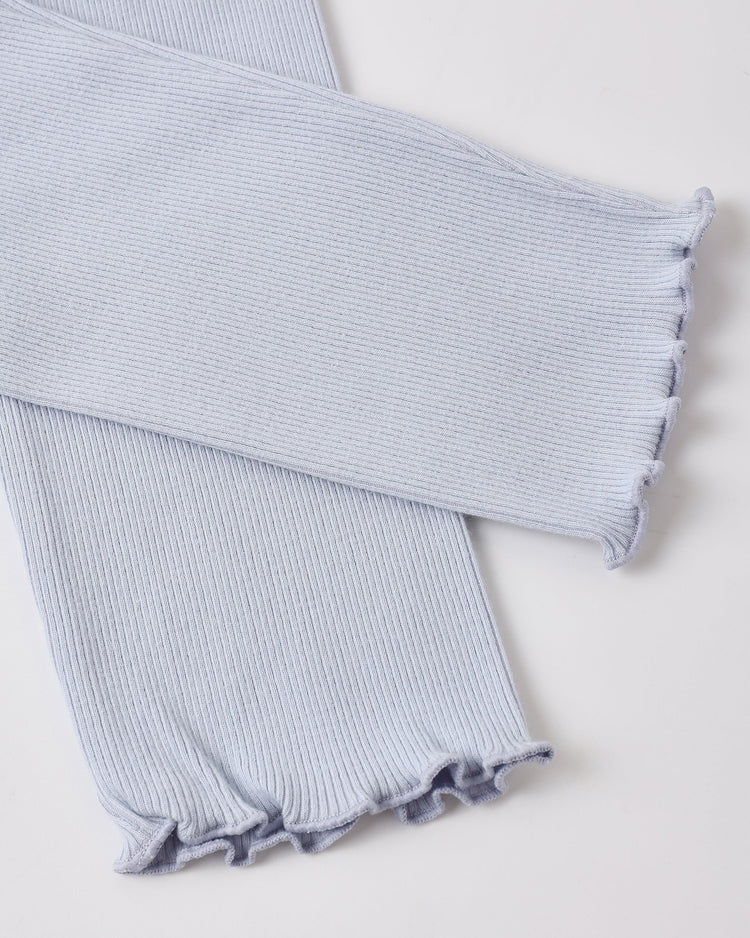 Ribbed Legging Set | Natural & Periwinkle | Rylee & Cru-3