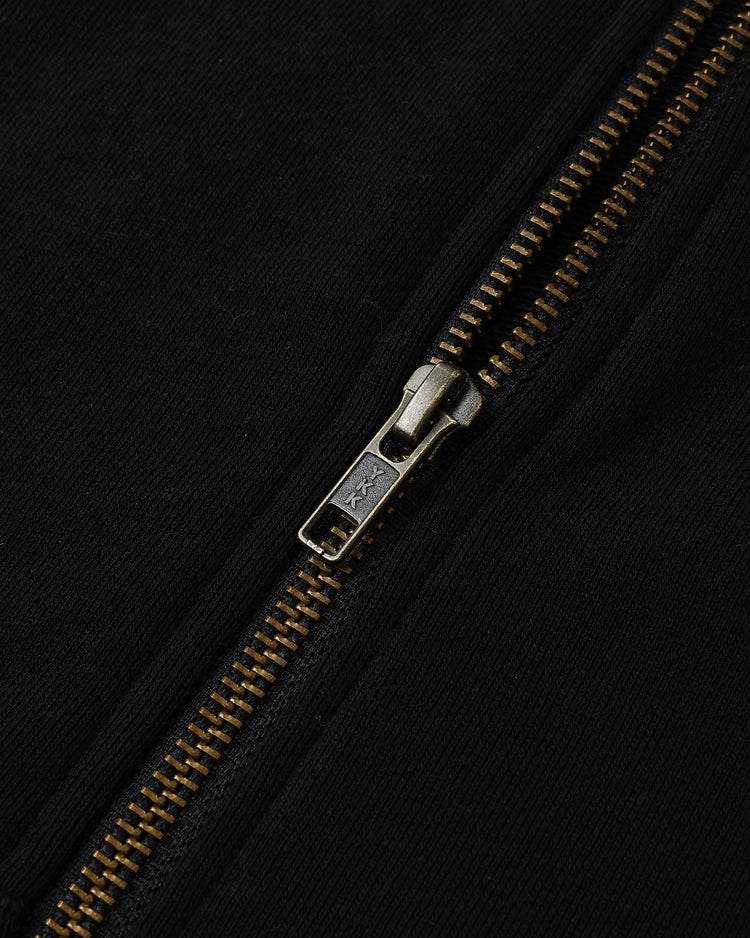 Zip Raglan Hoodie | Black | Rylee & Cru-2
