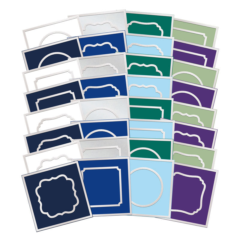 Festive Square Pocket Pad Apertures - Stunning Silver-1