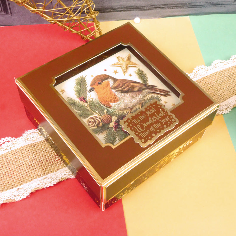 Festive Square Pocket Pad Apertures - Rich Gold-5