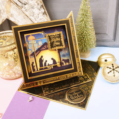 Festive Square Pocket Pad Apertures - Rich Gold-4