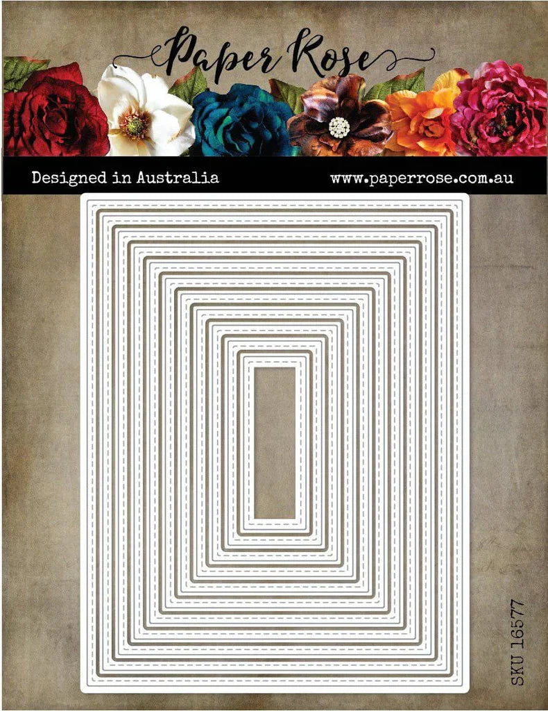 Stitched Rectangles 4.25 x 5.5" Metal Cutting Die 16577-1