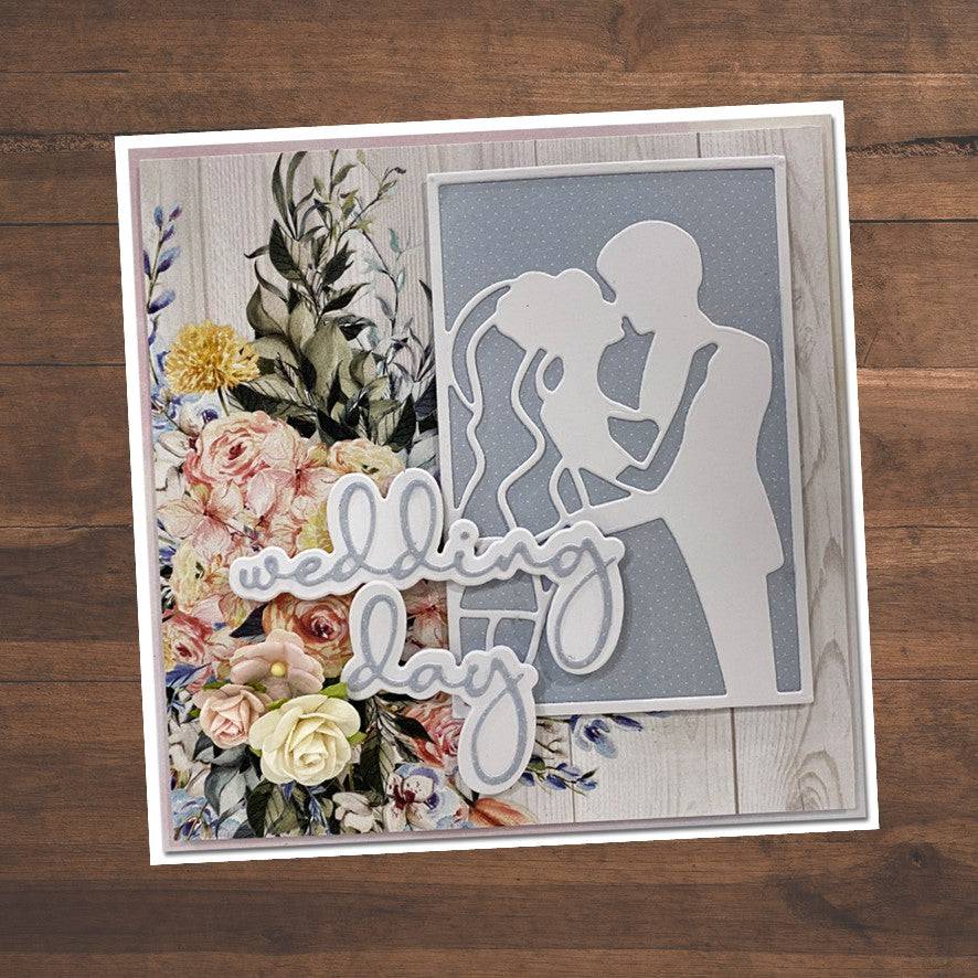 Matrices de découpe en métal pour cadre Baiser de mariage 21237-2