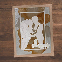 Matrices de découpe en métal pour cadre Baiser de mariage 21237-3