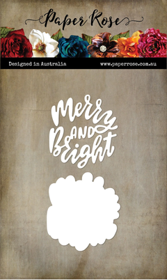 Merry and Bright Layered Script Metal Cutting Die 30219-1