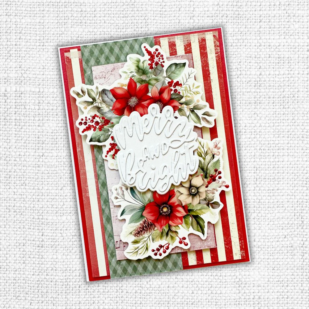 Merry and Bright Layered Script Metal Cutting Die 30219-3