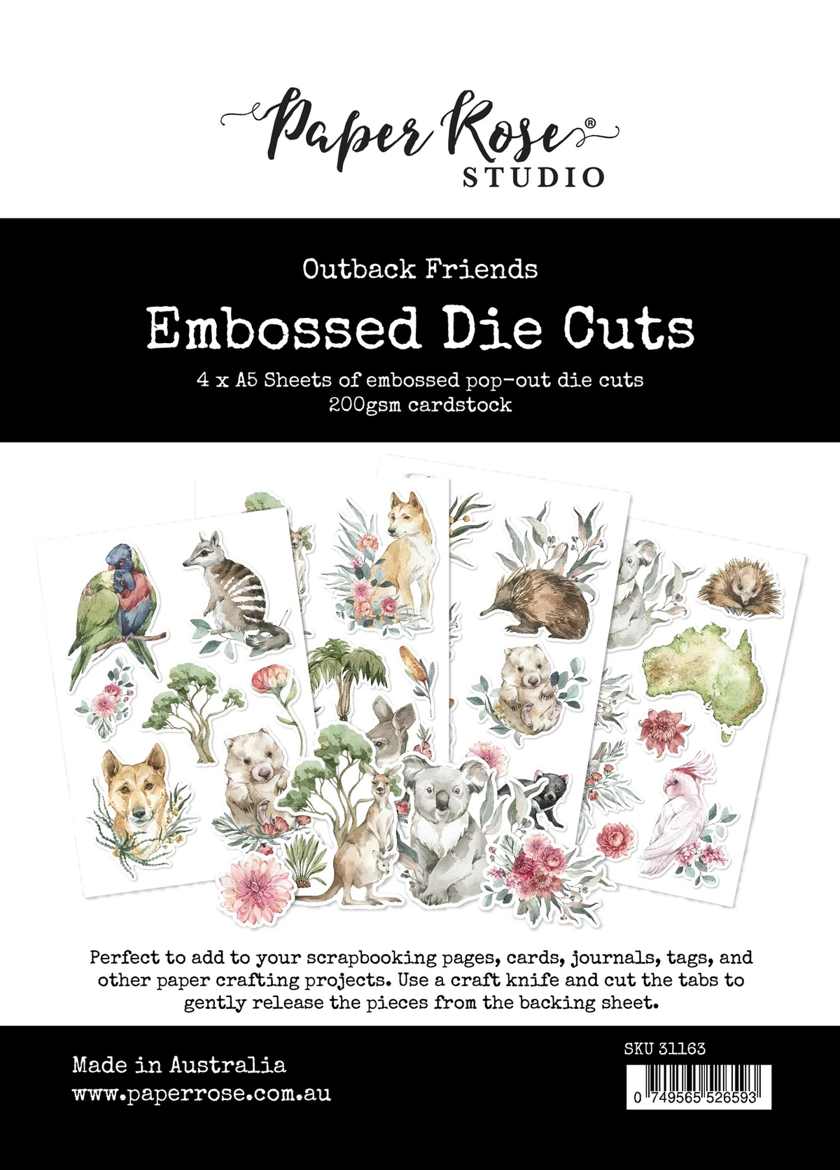 Outback Friends Embossed Die Cuts 31163-1