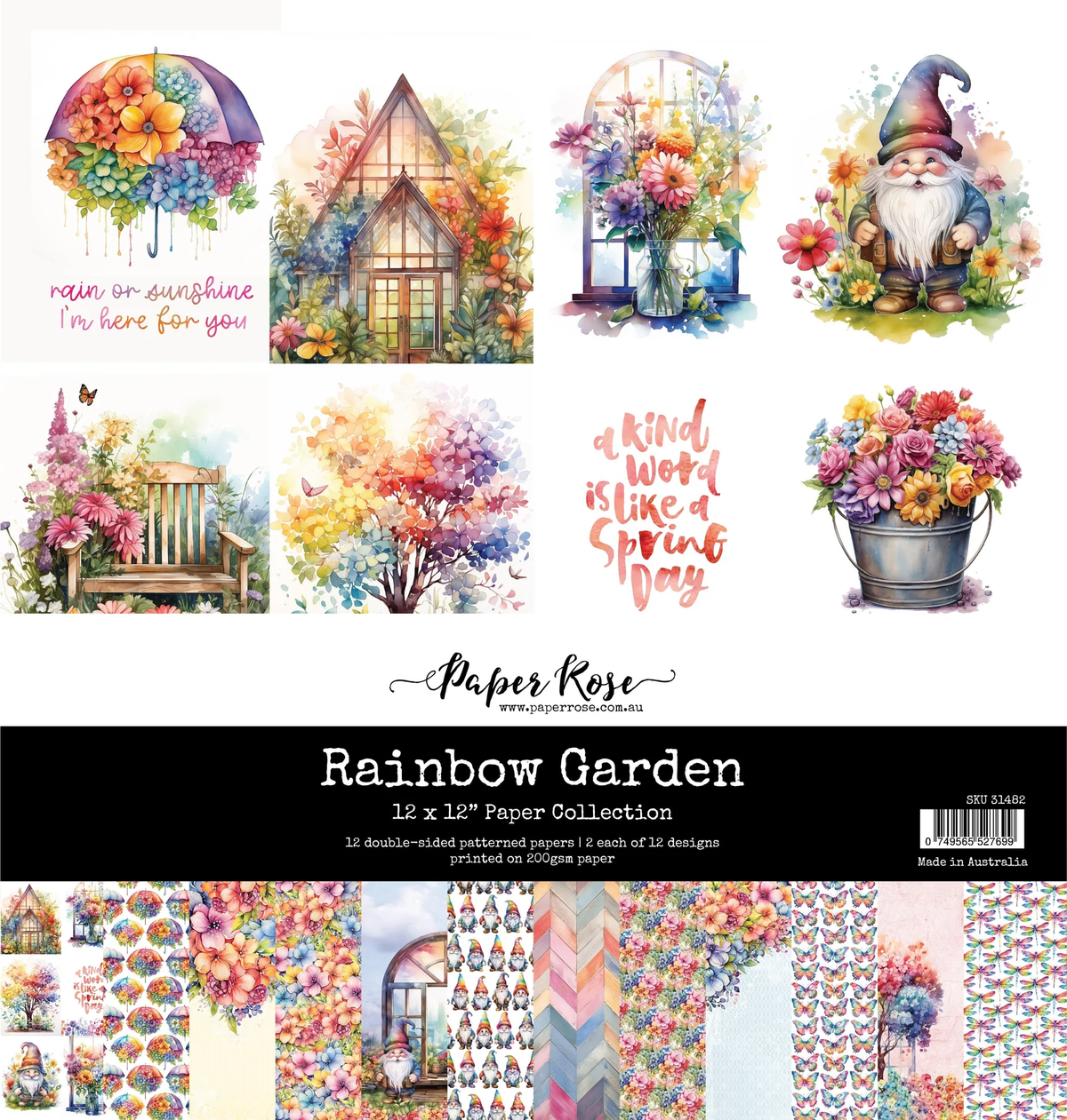 Rainbow Garden 12x12 Paper Collection 31482-1