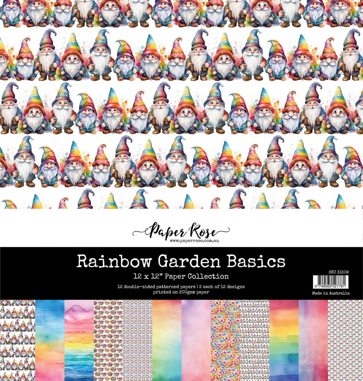 Rainbow Garden Basics 12x12 Paper Collection 31509-1