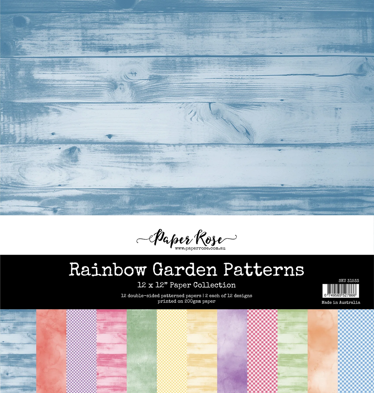 Rainbow Garden Patterns 12x12 Paper Collection 31533-1