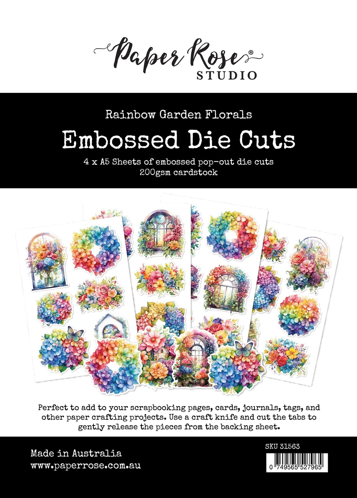 Rainbow Garden Florals Embossed Die Cuts 31563-1