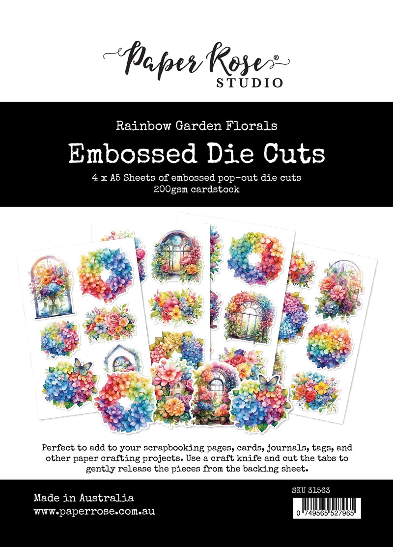 Rainbow Garden Florals Embossed Die Cuts 31563-1