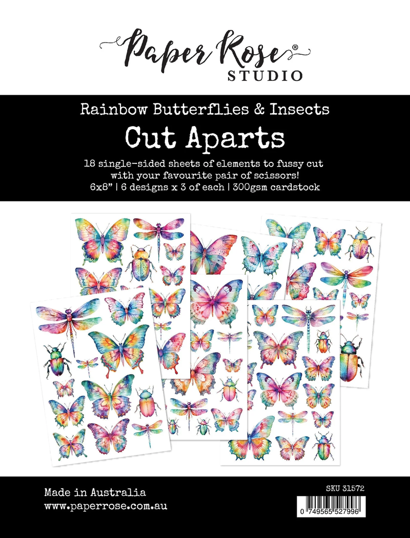 Rainbow Butterflies & Insects Cut Aparts Paper Pack 31572-1