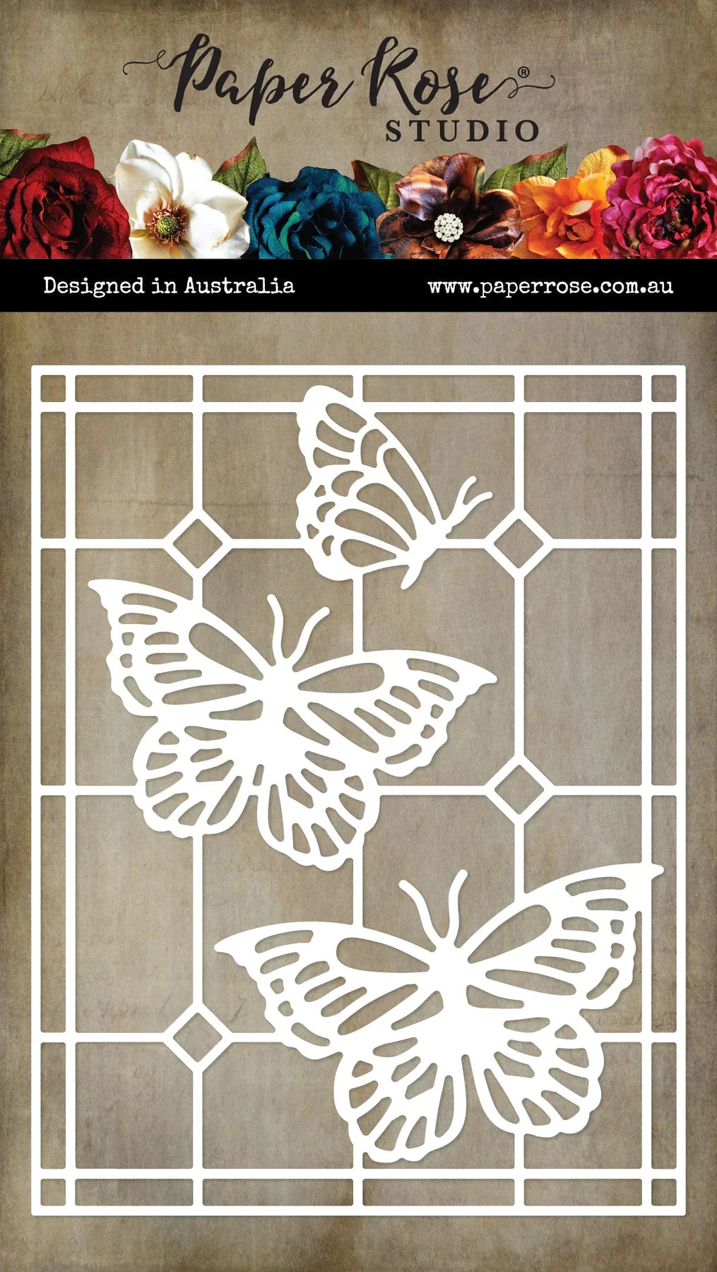 Matrice de découpe métallique Alora Butterfly Stained Glass Coverplate 31617-1