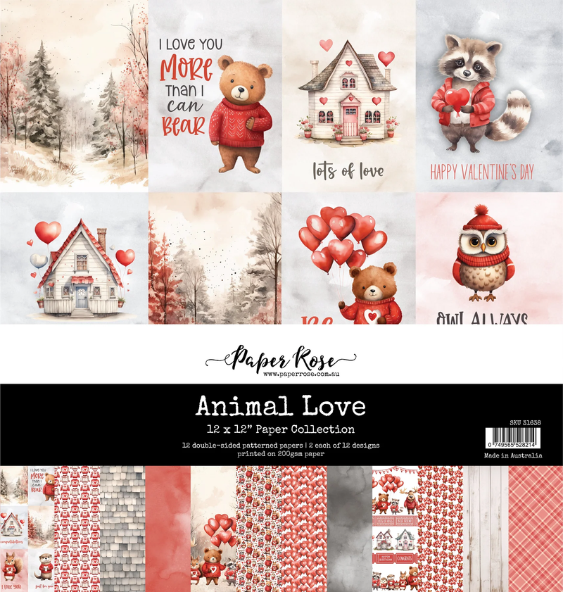 Animal Love 12x12 Paper Collection 31638-1