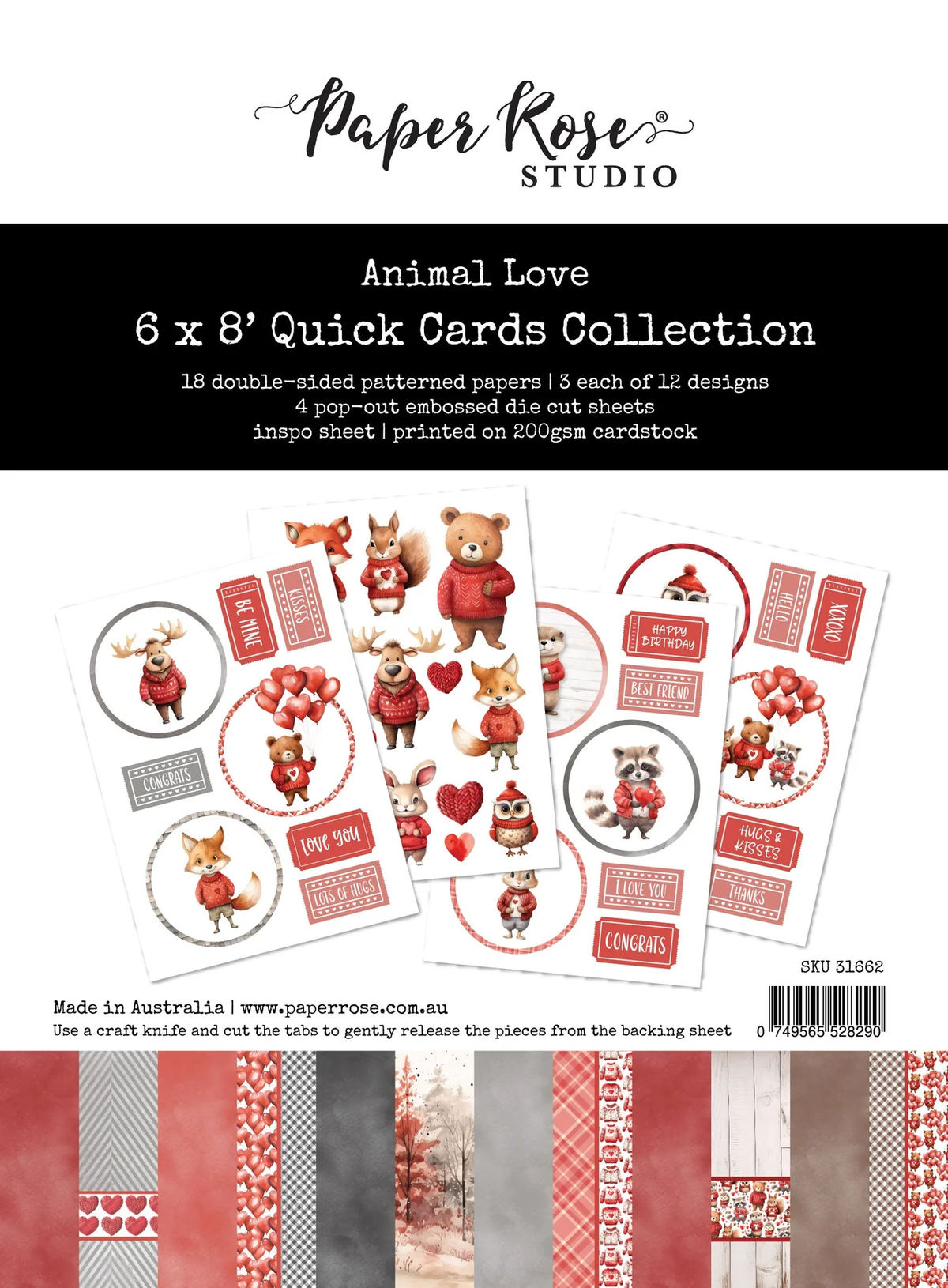 Animal Love 6x8" Quick Cards Collection 31662-1