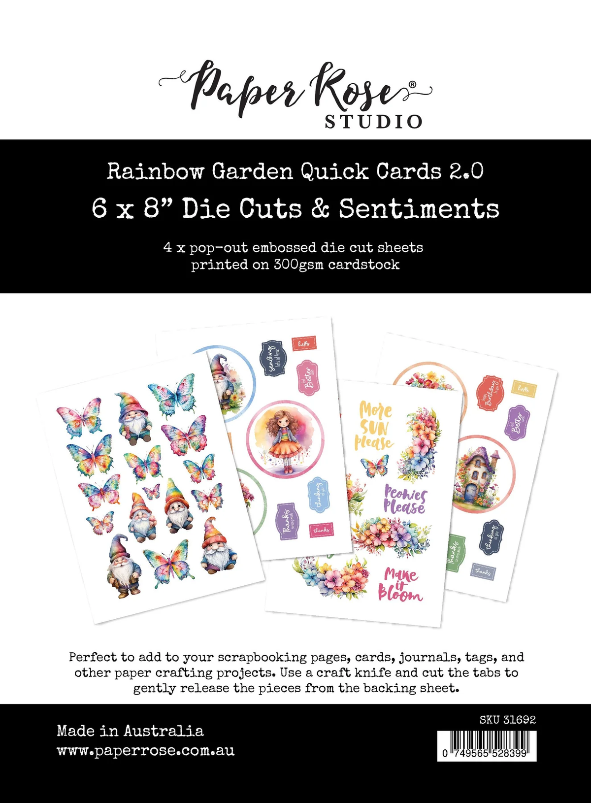 Rainbow Garden 2.0 6x8" Die Cuts & Sentiments 31692-1