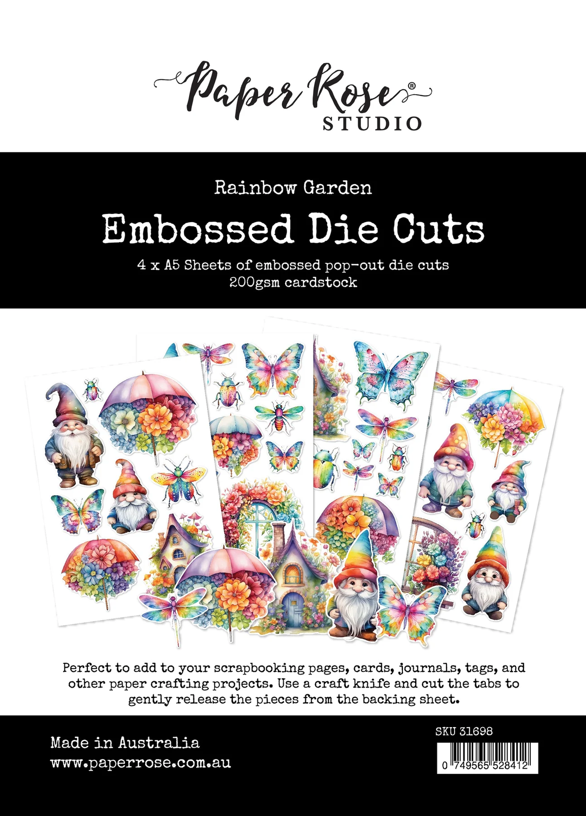 Rainbow Garden Embossed Die Cuts 31698-1