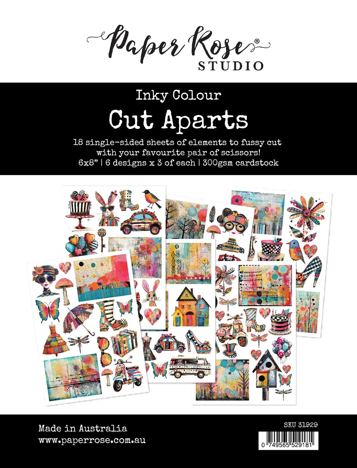 Inky Colour Cut Aparts Paper Pack 31929-1