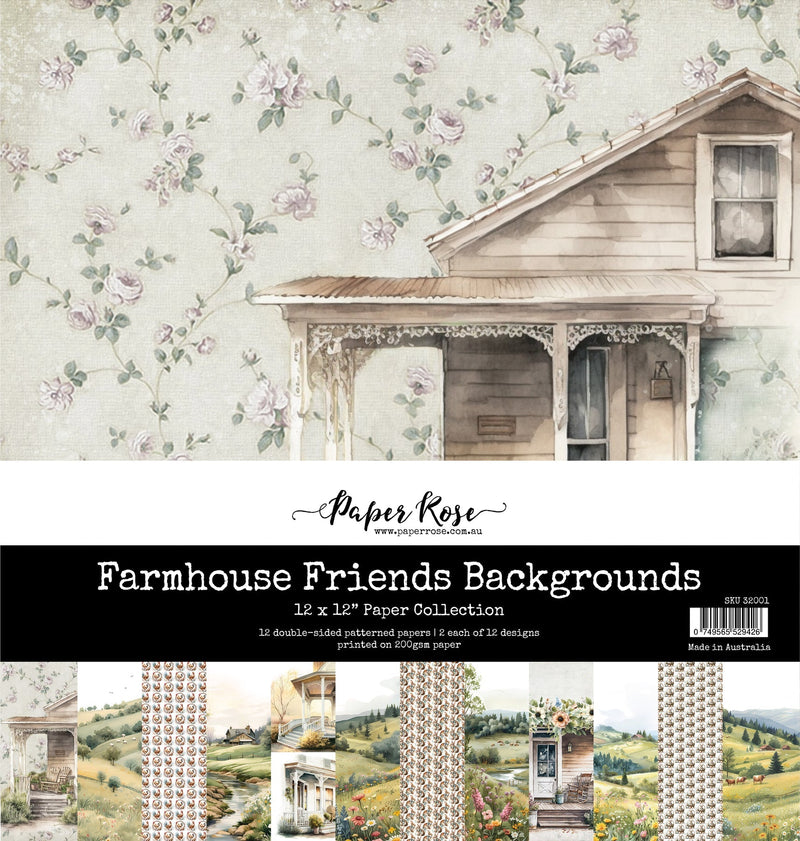 Colección de papel de 12x12 Farmhouse Friends Backgrounds 32001-1