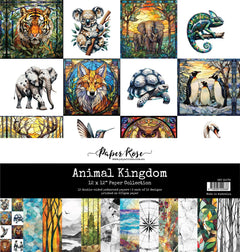 Collection de papiers 30x30 cm Animaux de la Jungle 32079-1