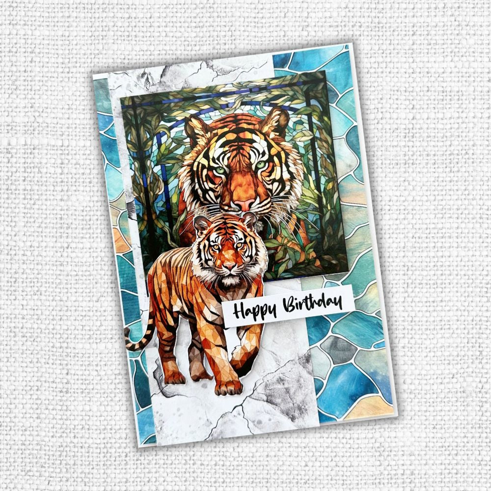 Collection de papiers 30x30 cm Animaux de la Jungle 32079-7