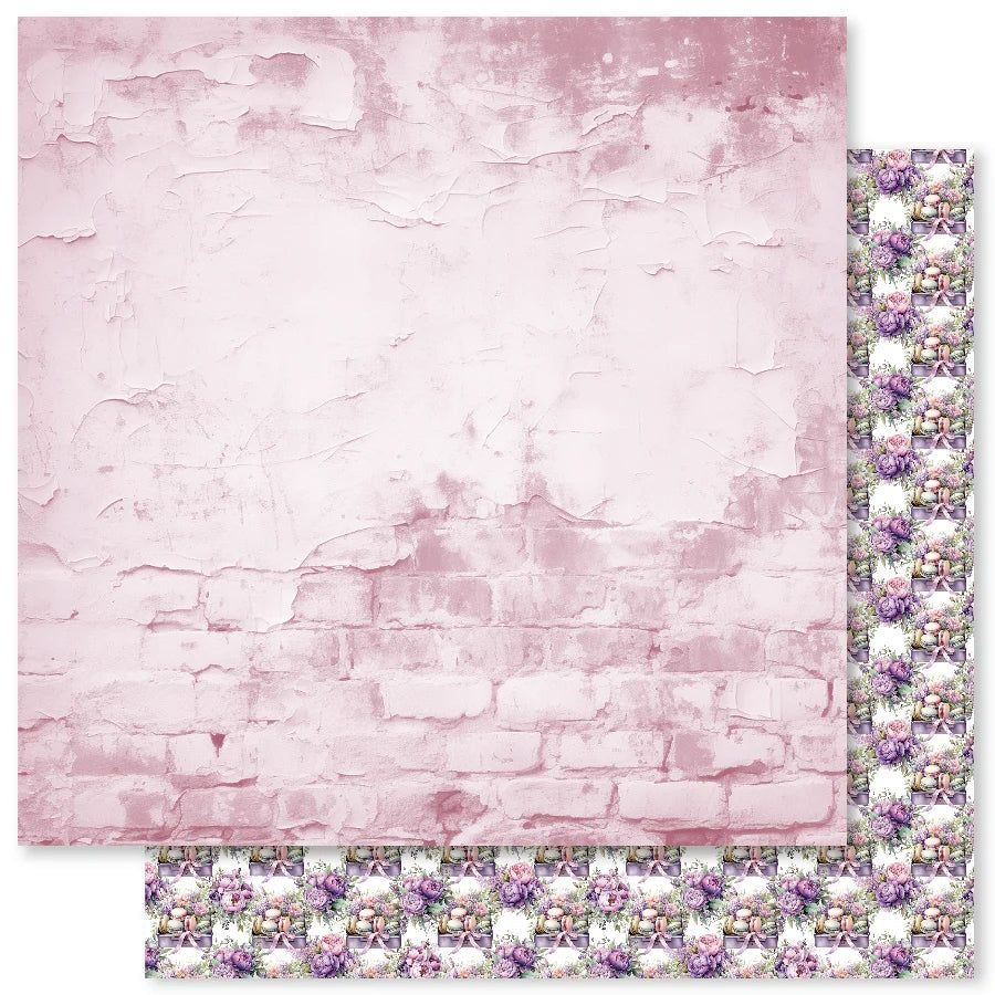 Feuilles 30,5x30,5 cm Lavande & Roses (Lot de 12) 32181-1