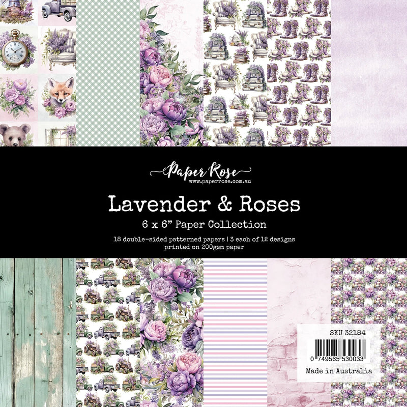 Collection de papiers 15x15 Lavande & Roses 32184-1