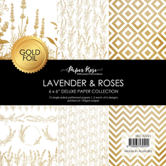 Lavender & Roses - Gold Foil 6x6 Paper Collection 32241-1