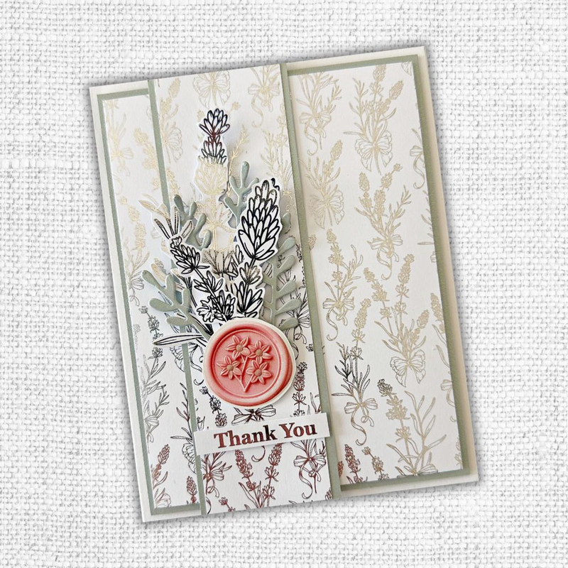 Lavender & Roses - Silver Foil 12x12 Paper Collection 32244-2