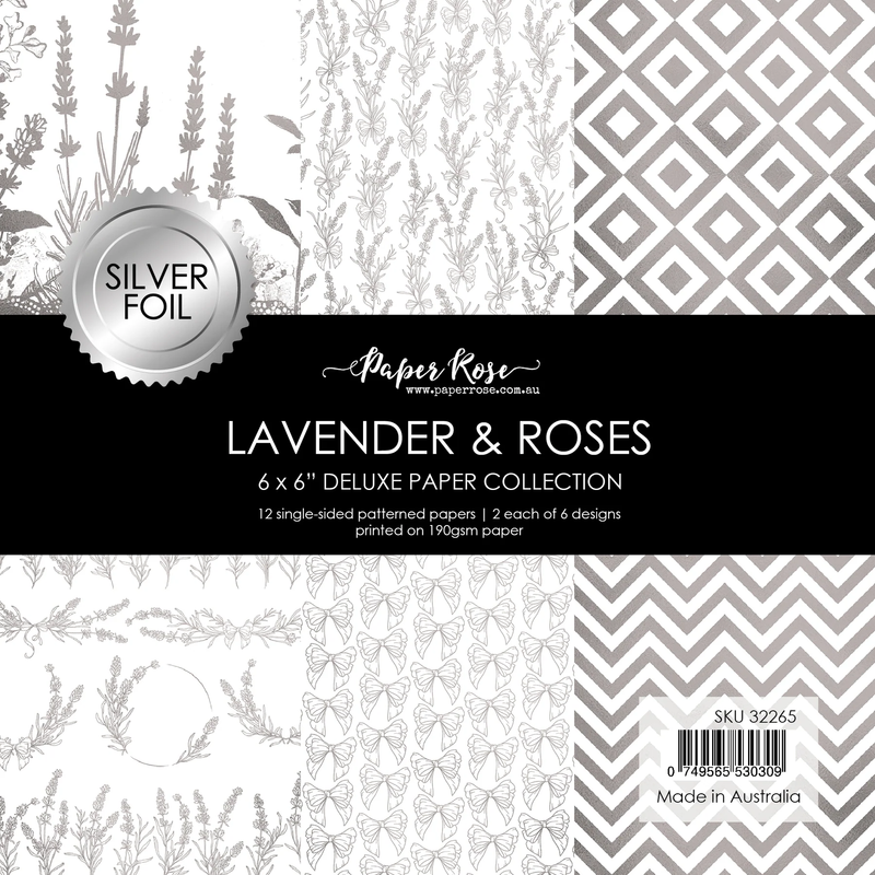 Lavender & Roses - Silver Foil 6x6 Paper Collection 32265-1